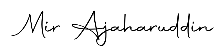 You can use this online signature creator to create a handwritten signature for the name Mir Ajaharuddin. This is the best online autograph maker. Mir Ajaharuddin signature style 10 images and pictures png