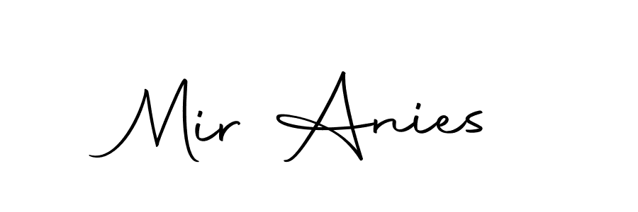 How to make Mir Anies name signature. Use Autography-DOLnW style for creating short signs online. This is the latest handwritten sign. Mir Anies signature style 10 images and pictures png