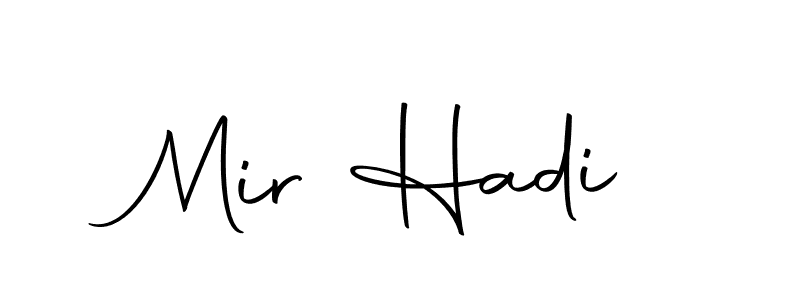 You can use this online signature creator to create a handwritten signature for the name Mir Hadi. This is the best online autograph maker. Mir Hadi signature style 10 images and pictures png