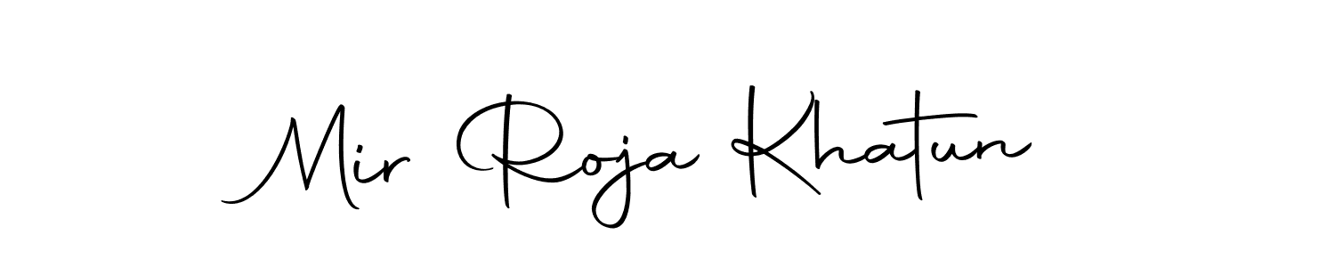 How to make Mir Roja Khatun name signature. Use Autography-DOLnW style for creating short signs online. This is the latest handwritten sign. Mir Roja Khatun signature style 10 images and pictures png