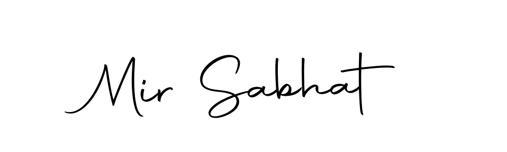 How to make Mir Sabhat name signature. Use Autography-DOLnW style for creating short signs online. This is the latest handwritten sign. Mir Sabhat signature style 10 images and pictures png