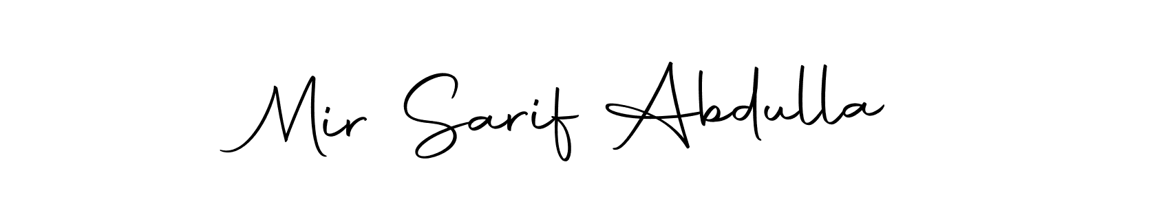 Create a beautiful signature design for name Mir Sarif Abdulla. With this signature (Autography-DOLnW) fonts, you can make a handwritten signature for free. Mir Sarif Abdulla signature style 10 images and pictures png