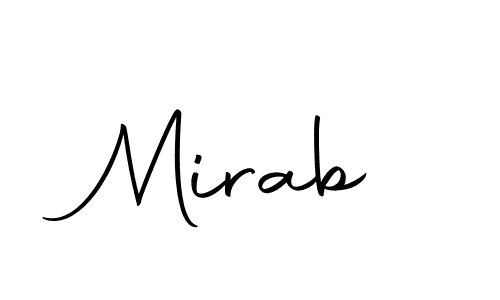 Design your own signature with our free online signature maker. With this signature software, you can create a handwritten (Autography-DOLnW) signature for name Mirab. Mirab signature style 10 images and pictures png