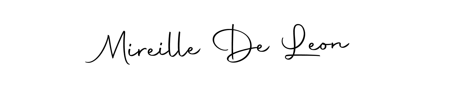 Also we have Mireille De Leon name is the best signature style. Create professional handwritten signature collection using Autography-DOLnW autograph style. Mireille De Leon signature style 10 images and pictures png