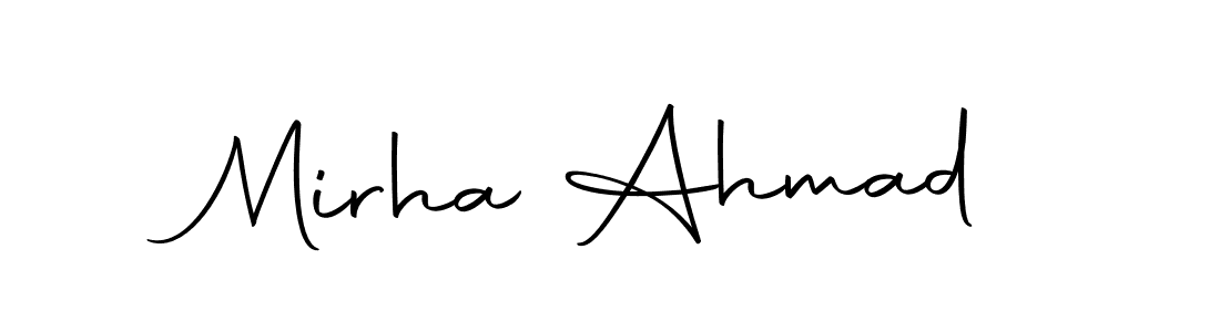 You can use this online signature creator to create a handwritten signature for the name Mirha Ahmad. This is the best online autograph maker. Mirha Ahmad signature style 10 images and pictures png