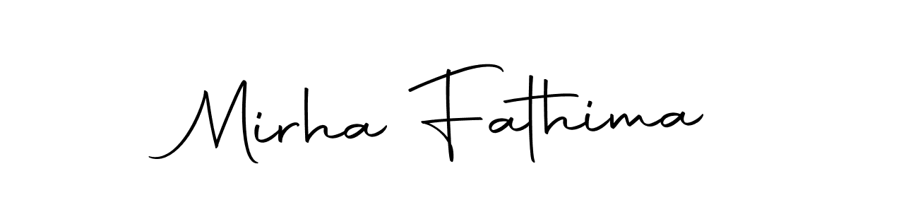 Mirha Fathima stylish signature style. Best Handwritten Sign (Autography-DOLnW) for my name. Handwritten Signature Collection Ideas for my name Mirha Fathima. Mirha Fathima signature style 10 images and pictures png