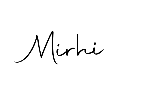 Design your own signature with our free online signature maker. With this signature software, you can create a handwritten (Autography-DOLnW) signature for name Mirhi. Mirhi signature style 10 images and pictures png