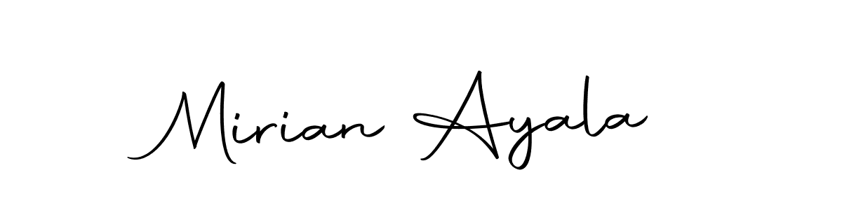 Use a signature maker to create a handwritten signature online. With this signature software, you can design (Autography-DOLnW) your own signature for name Mirian Ayala. Mirian Ayala signature style 10 images and pictures png