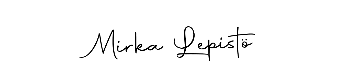 if you are searching for the best signature style for your name Mirka Lepistö. so please give up your signature search. here we have designed multiple signature styles  using Autography-DOLnW. Mirka Lepistö signature style 10 images and pictures png