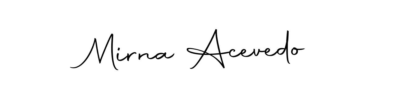 Create a beautiful signature design for name Mirna Acevedo. With this signature (Autography-DOLnW) fonts, you can make a handwritten signature for free. Mirna Acevedo signature style 10 images and pictures png