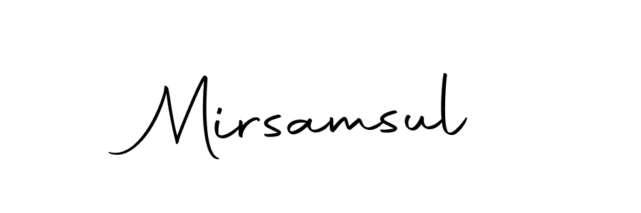 How to make Mirsamsul name signature. Use Autography-DOLnW style for creating short signs online. This is the latest handwritten sign. Mirsamsul signature style 10 images and pictures png