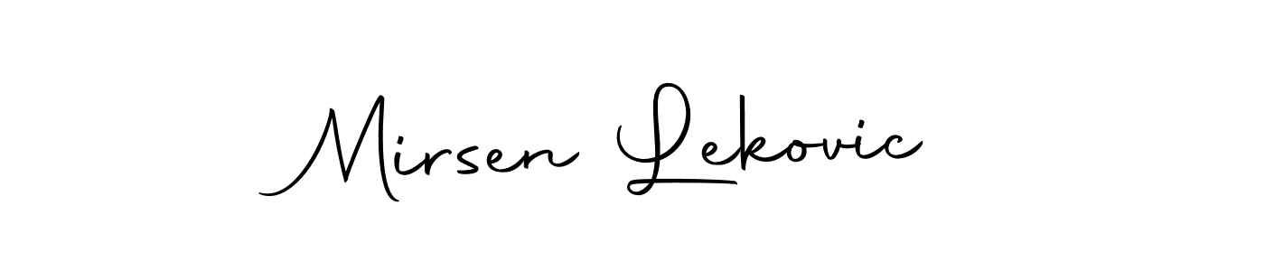 The best way (Autography-DOLnW) to make a short signature is to pick only two or three words in your name. The name Mirsen Lekovic include a total of six letters. For converting this name. Mirsen Lekovic signature style 10 images and pictures png