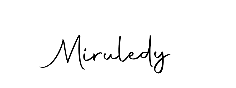 How to make Miruledy name signature. Use Autography-DOLnW style for creating short signs online. This is the latest handwritten sign. Miruledy signature style 10 images and pictures png