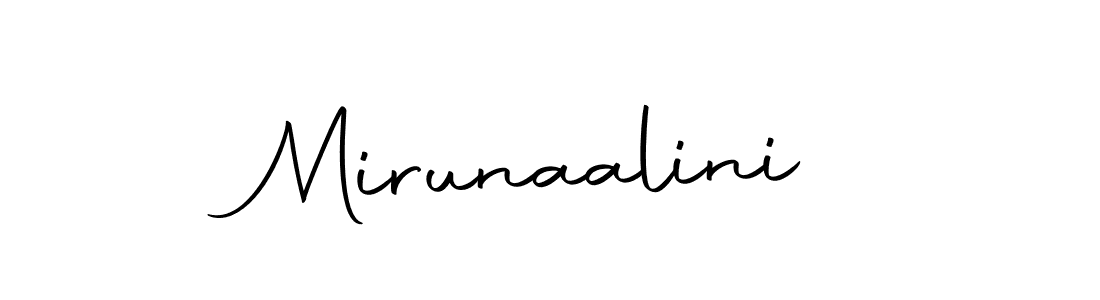 Create a beautiful signature design for name Mirunaalini. With this signature (Autography-DOLnW) fonts, you can make a handwritten signature for free. Mirunaalini signature style 10 images and pictures png