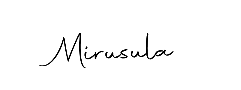 Make a beautiful signature design for name Mirusula. With this signature (Autography-DOLnW) style, you can create a handwritten signature for free. Mirusula signature style 10 images and pictures png