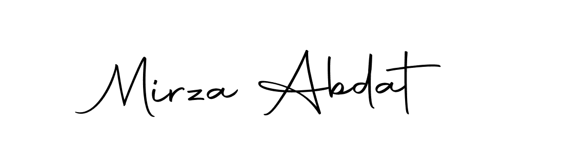 You should practise on your own different ways (Autography-DOLnW) to write your name (Mirza Abdat) in signature. don't let someone else do it for you. Mirza Abdat signature style 10 images and pictures png