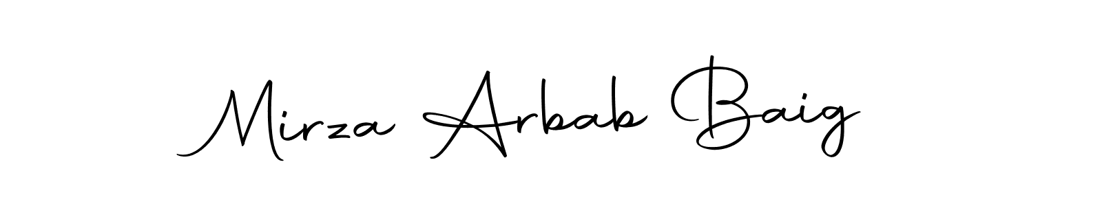 Create a beautiful signature design for name Mirza Arbab Baig. With this signature (Autography-DOLnW) fonts, you can make a handwritten signature for free. Mirza Arbab Baig signature style 10 images and pictures png