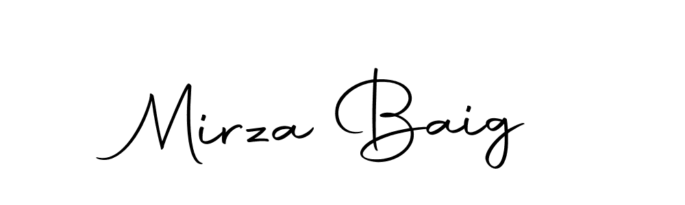 Design your own signature with our free online signature maker. With this signature software, you can create a handwritten (Autography-DOLnW) signature for name Mirza Baig. Mirza Baig signature style 10 images and pictures png