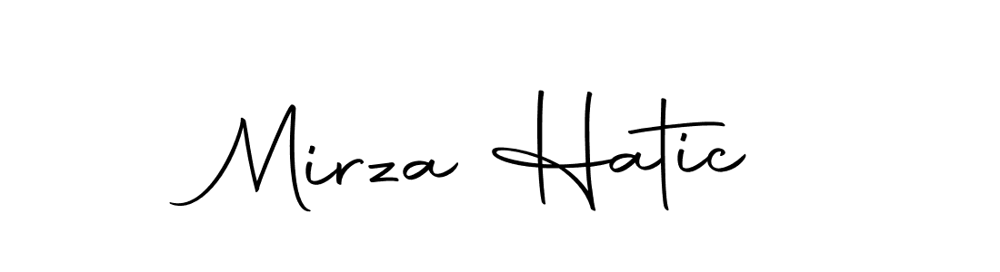 How to make Mirza Hatic name signature. Use Autography-DOLnW style for creating short signs online. This is the latest handwritten sign. Mirza Hatic signature style 10 images and pictures png