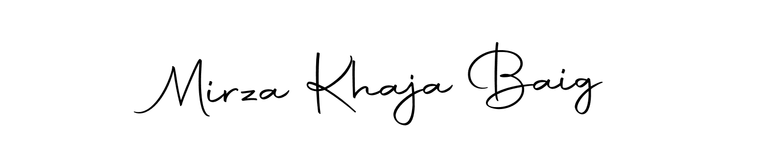 Create a beautiful signature design for name Mirza Khaja Baig. With this signature (Autography-DOLnW) fonts, you can make a handwritten signature for free. Mirza Khaja Baig signature style 10 images and pictures png