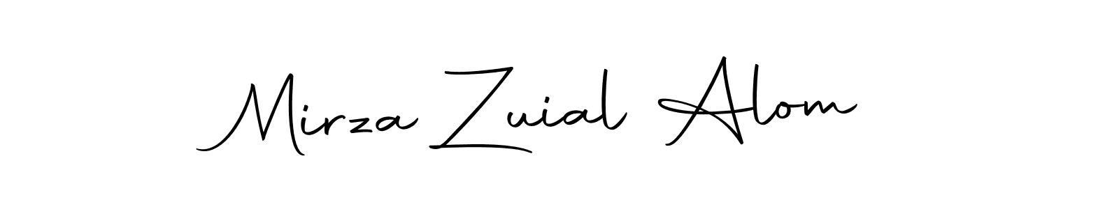Make a short Mirza Zuial Alom signature style. Manage your documents anywhere anytime using Autography-DOLnW. Create and add eSignatures, submit forms, share and send files easily. Mirza Zuial Alom signature style 10 images and pictures png