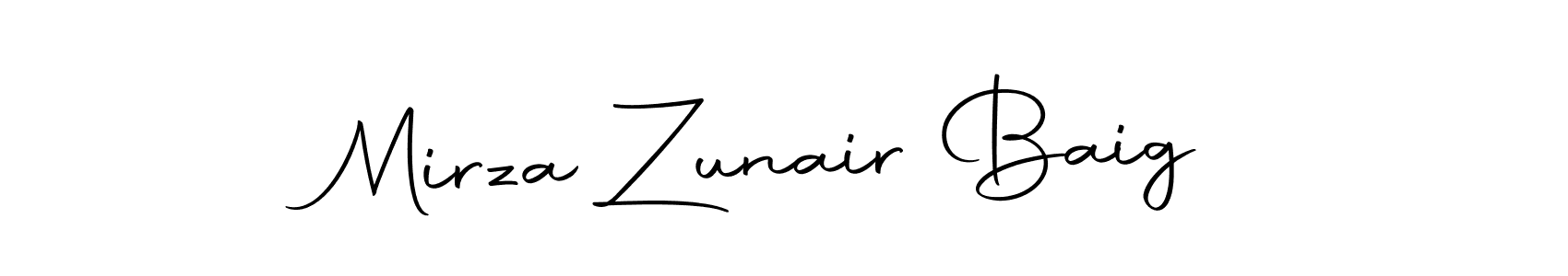 Create a beautiful signature design for name Mirza Zunair Baig. With this signature (Autography-DOLnW) fonts, you can make a handwritten signature for free. Mirza Zunair Baig signature style 10 images and pictures png