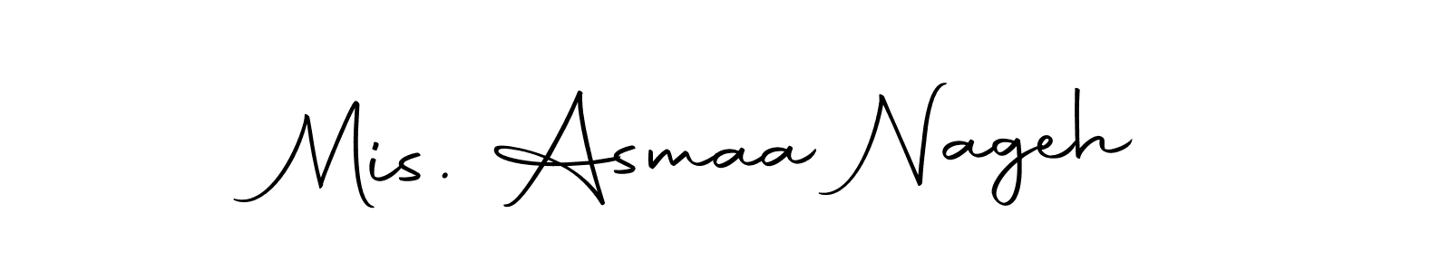 Create a beautiful signature design for name Mis. Asmaa Nageh. With this signature (Autography-DOLnW) fonts, you can make a handwritten signature for free. Mis. Asmaa Nageh signature style 10 images and pictures png
