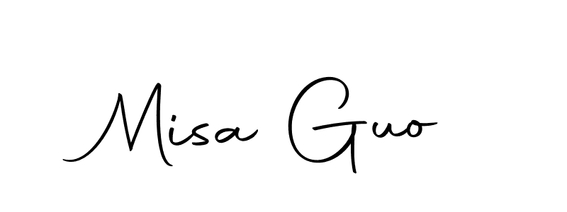 Misa Guo stylish signature style. Best Handwritten Sign (Autography-DOLnW) for my name. Handwritten Signature Collection Ideas for my name Misa Guo. Misa Guo signature style 10 images and pictures png