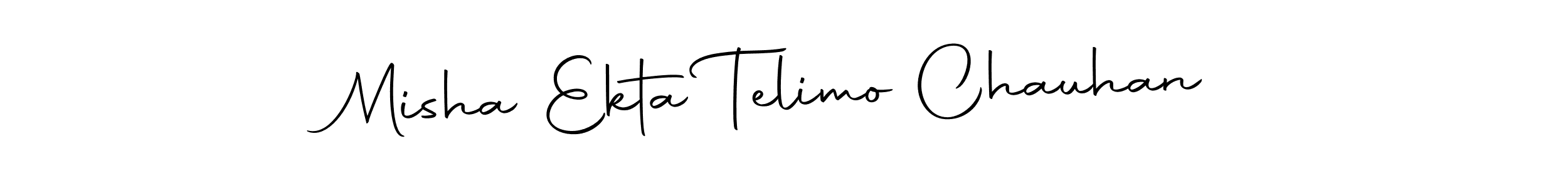 Use a signature maker to create a handwritten signature online. With this signature software, you can design (Autography-DOLnW) your own signature for name Misha Ekta Telimo Chauhan. Misha Ekta Telimo Chauhan signature style 10 images and pictures png