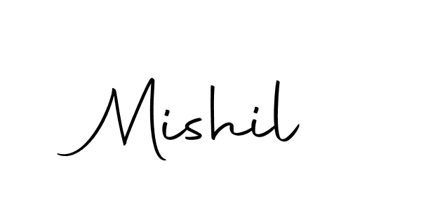 Similarly Autography-DOLnW is the best handwritten signature design. Signature creator online .You can use it as an online autograph creator for name Mishil. Mishil signature style 10 images and pictures png