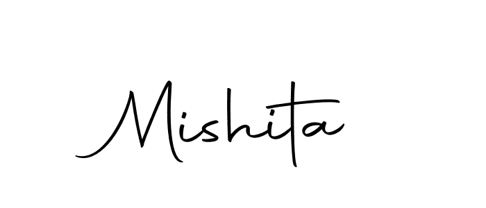 Make a beautiful signature design for name Mishita. With this signature (Autography-DOLnW) style, you can create a handwritten signature for free. Mishita signature style 10 images and pictures png