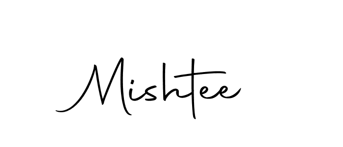 Design your own signature with our free online signature maker. With this signature software, you can create a handwritten (Autography-DOLnW) signature for name Mishtee. Mishtee signature style 10 images and pictures png