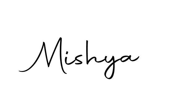 Use a signature maker to create a handwritten signature online. With this signature software, you can design (Autography-DOLnW) your own signature for name Mishya. Mishya signature style 10 images and pictures png