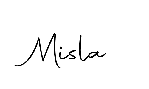 Design your own signature with our free online signature maker. With this signature software, you can create a handwritten (Autography-DOLnW) signature for name Misla. Misla signature style 10 images and pictures png