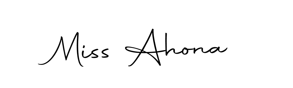 Design your own signature with our free online signature maker. With this signature software, you can create a handwritten (Autography-DOLnW) signature for name Miss Ahona. Miss Ahona signature style 10 images and pictures png