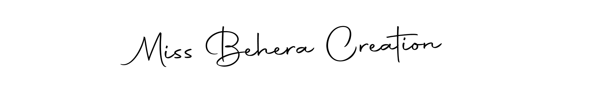 Create a beautiful signature design for name Miss Behera Creation. With this signature (Autography-DOLnW) fonts, you can make a handwritten signature for free. Miss Behera Creation signature style 10 images and pictures png