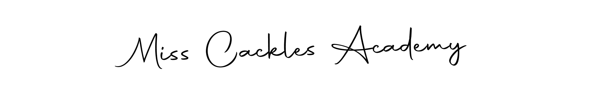 Make a beautiful signature design for name Miss Cackles Academy. With this signature (Autography-DOLnW) style, you can create a handwritten signature for free. Miss Cackles Academy signature style 10 images and pictures png