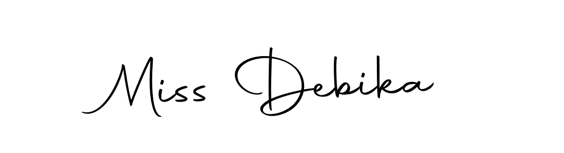Design your own signature with our free online signature maker. With this signature software, you can create a handwritten (Autography-DOLnW) signature for name Miss Debika. Miss Debika signature style 10 images and pictures png