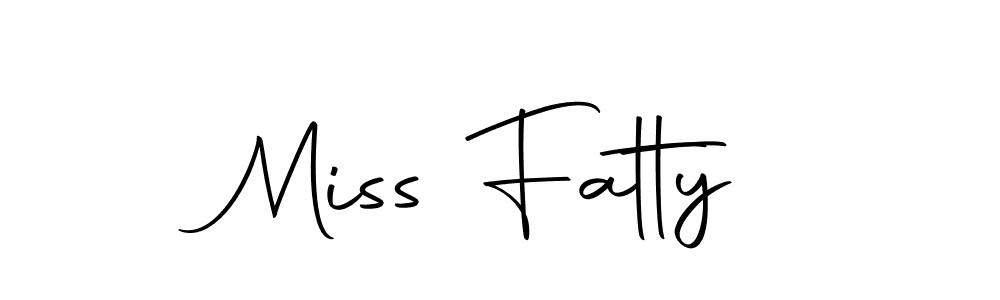 Design your own signature with our free online signature maker. With this signature software, you can create a handwritten (Autography-DOLnW) signature for name Miss Fatty. Miss Fatty signature style 10 images and pictures png