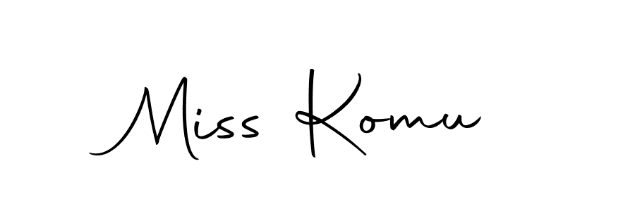 Design your own signature with our free online signature maker. With this signature software, you can create a handwritten (Autography-DOLnW) signature for name Miss Komu. Miss Komu signature style 10 images and pictures png