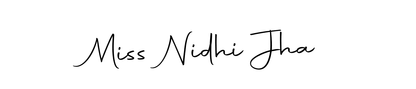 Create a beautiful signature design for name Miss Nidhi Jha. With this signature (Autography-DOLnW) fonts, you can make a handwritten signature for free. Miss Nidhi Jha signature style 10 images and pictures png