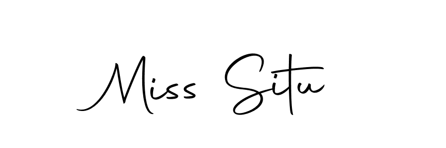 The best way (Autography-DOLnW) to make a short signature is to pick only two or three words in your name. The name Miss Situ include a total of six letters. For converting this name. Miss Situ signature style 10 images and pictures png