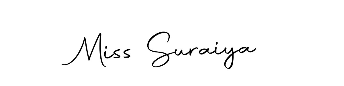 Make a short Miss Suraiya signature style. Manage your documents anywhere anytime using Autography-DOLnW. Create and add eSignatures, submit forms, share and send files easily. Miss Suraiya signature style 10 images and pictures png