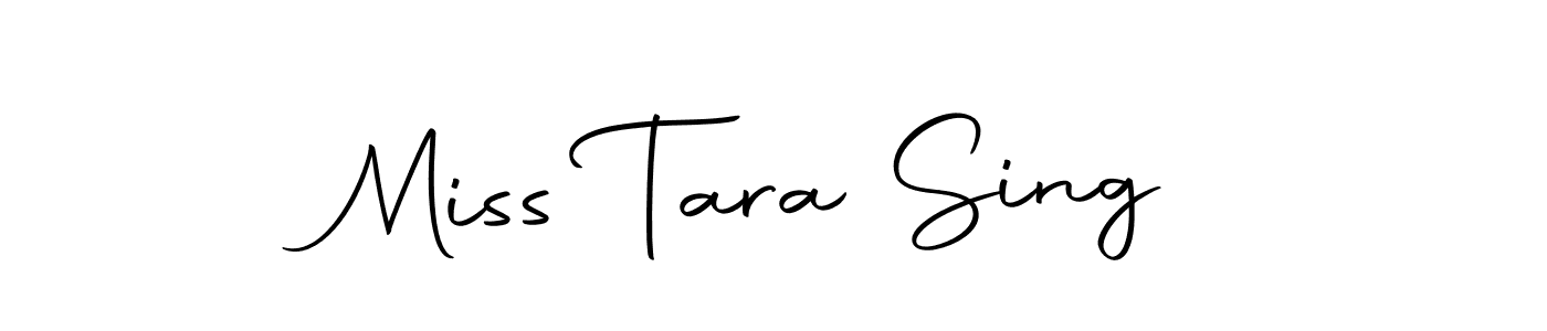 How to make Miss Tara Sing name signature. Use Autography-DOLnW style for creating short signs online. This is the latest handwritten sign. Miss Tara Sing signature style 10 images and pictures png