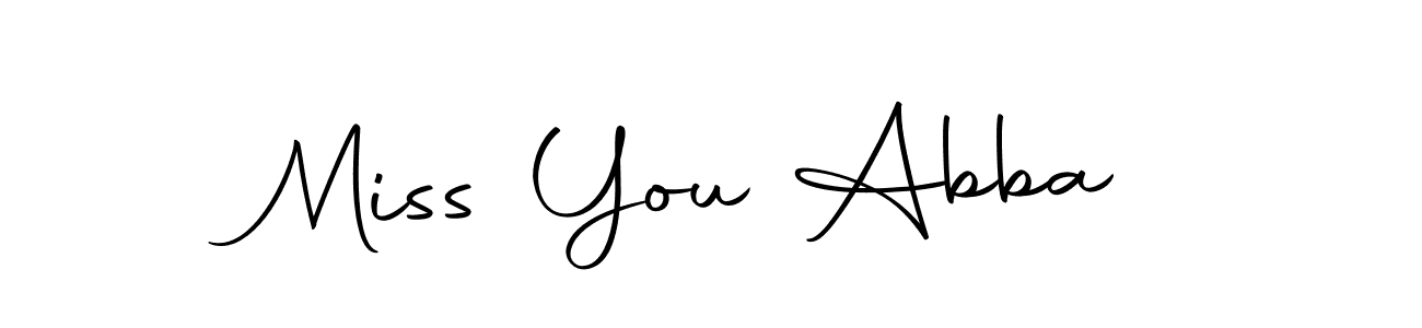 Create a beautiful signature design for name Miss You Abba. With this signature (Autography-DOLnW) fonts, you can make a handwritten signature for free. Miss You Abba signature style 10 images and pictures png