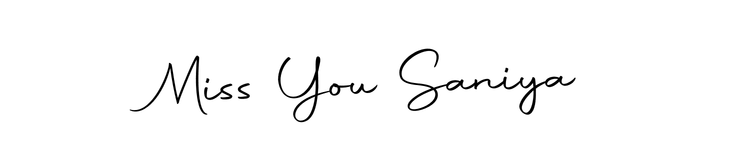 if you are searching for the best signature style for your name Miss You Saniya. so please give up your signature search. here we have designed multiple signature styles  using Autography-DOLnW. Miss You Saniya signature style 10 images and pictures png
