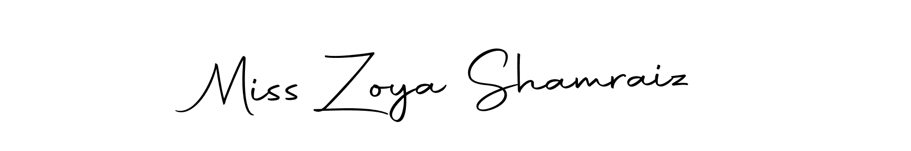 Make a beautiful signature design for name Miss Zoya Shamraiz. Use this online signature maker to create a handwritten signature for free. Miss Zoya Shamraiz signature style 10 images and pictures png