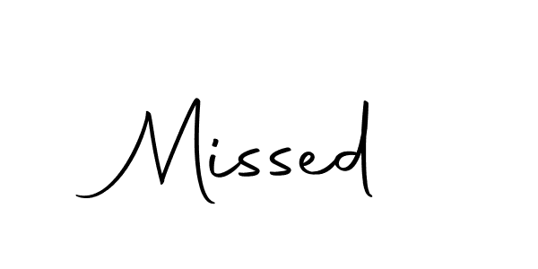 Create a beautiful signature design for name Missed. With this signature (Autography-DOLnW) fonts, you can make a handwritten signature for free. Missed signature style 10 images and pictures png