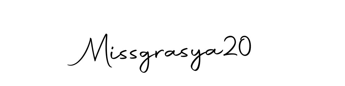 Create a beautiful signature design for name Missgrasya20. With this signature (Autography-DOLnW) fonts, you can make a handwritten signature for free. Missgrasya20 signature style 10 images and pictures png