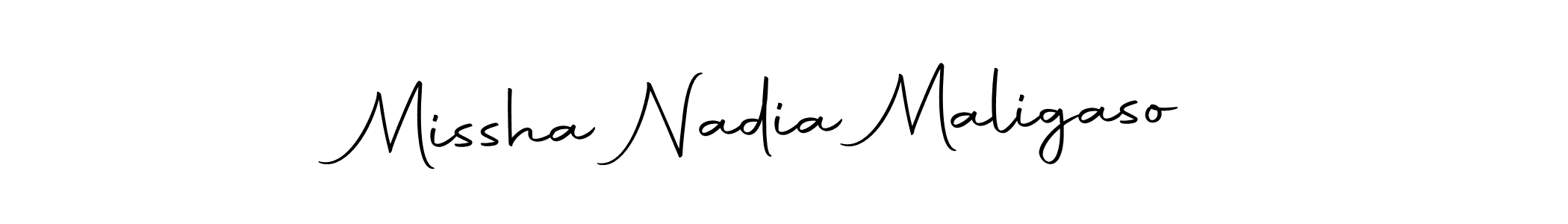 How to make Missha Nadia Maligaso signature? Autography-DOLnW is a professional autograph style. Create handwritten signature for Missha Nadia Maligaso name. Missha Nadia Maligaso signature style 10 images and pictures png